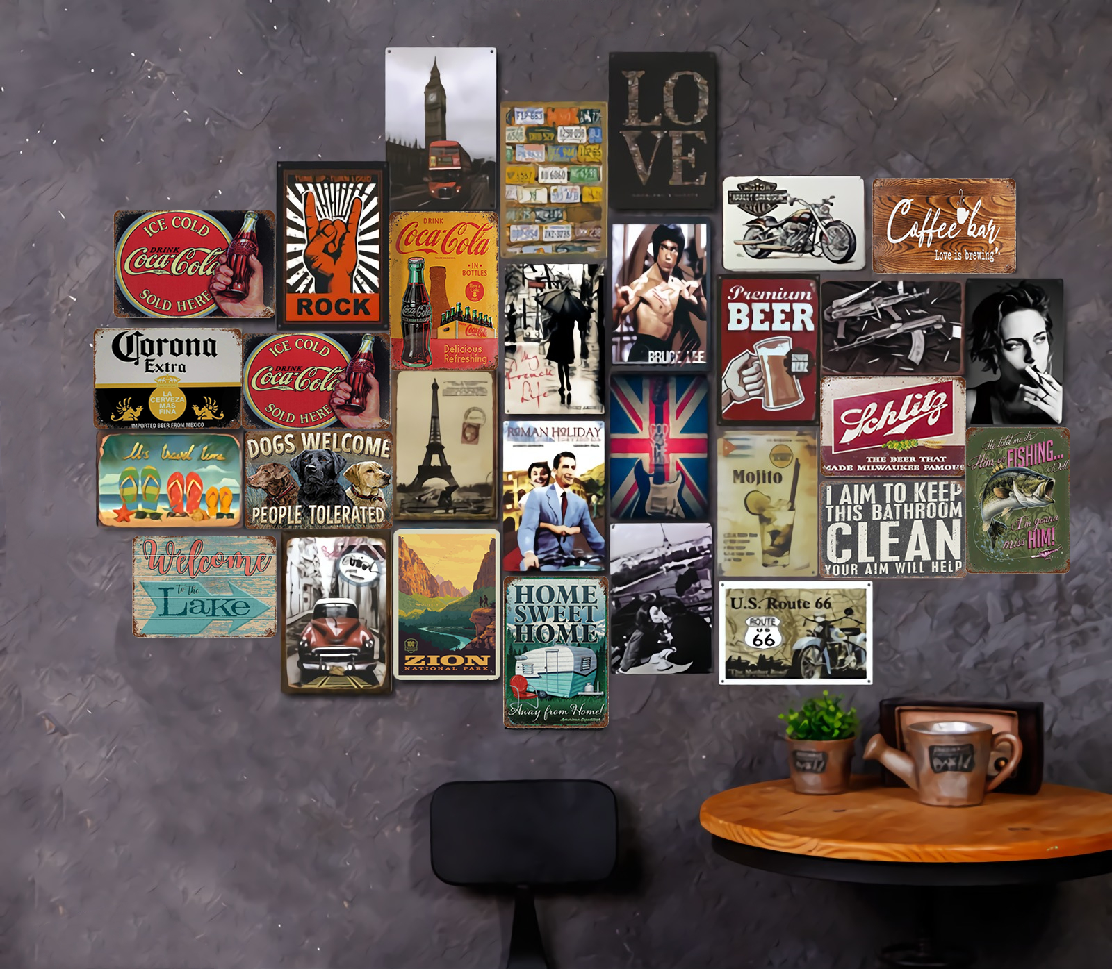 Amazon.com: UZIOR Retro Nostalgic Welcome to California Metal Tin